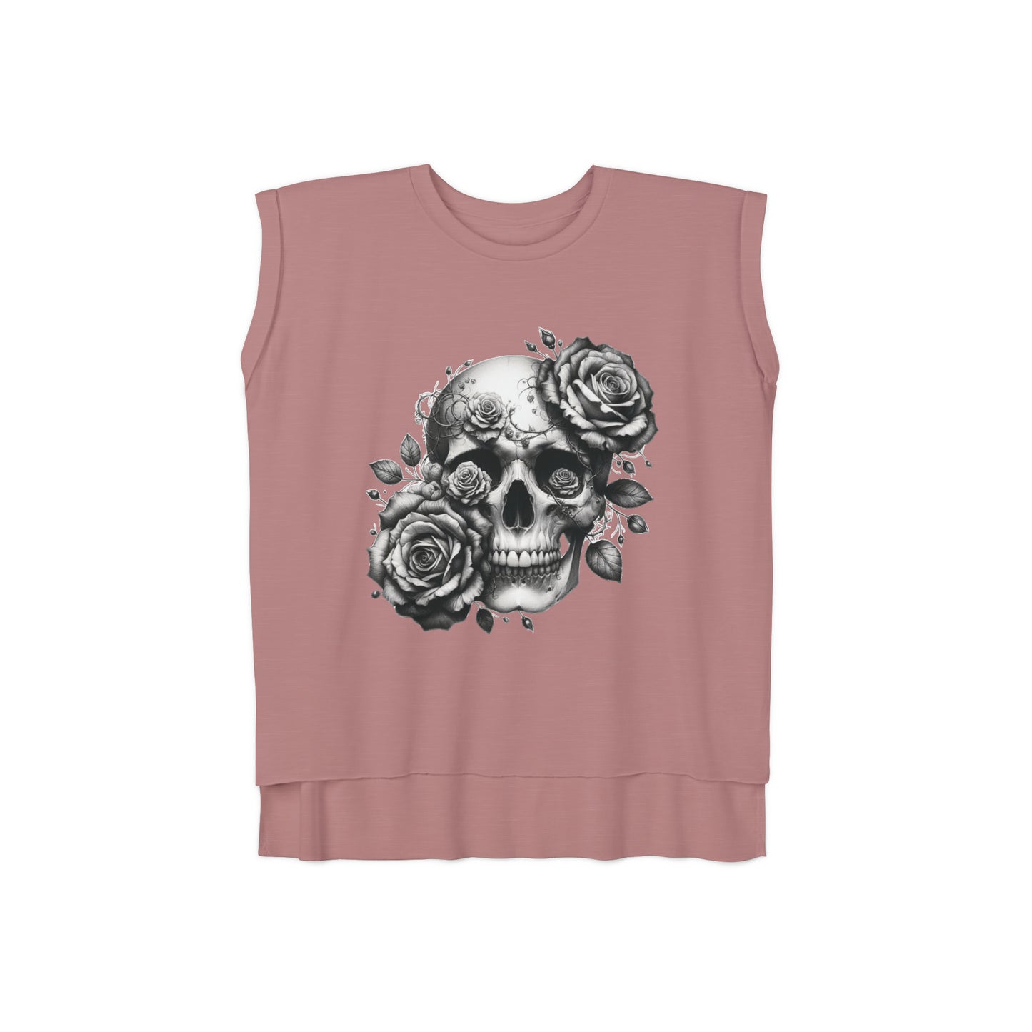 Floral Skull Muscle Tee