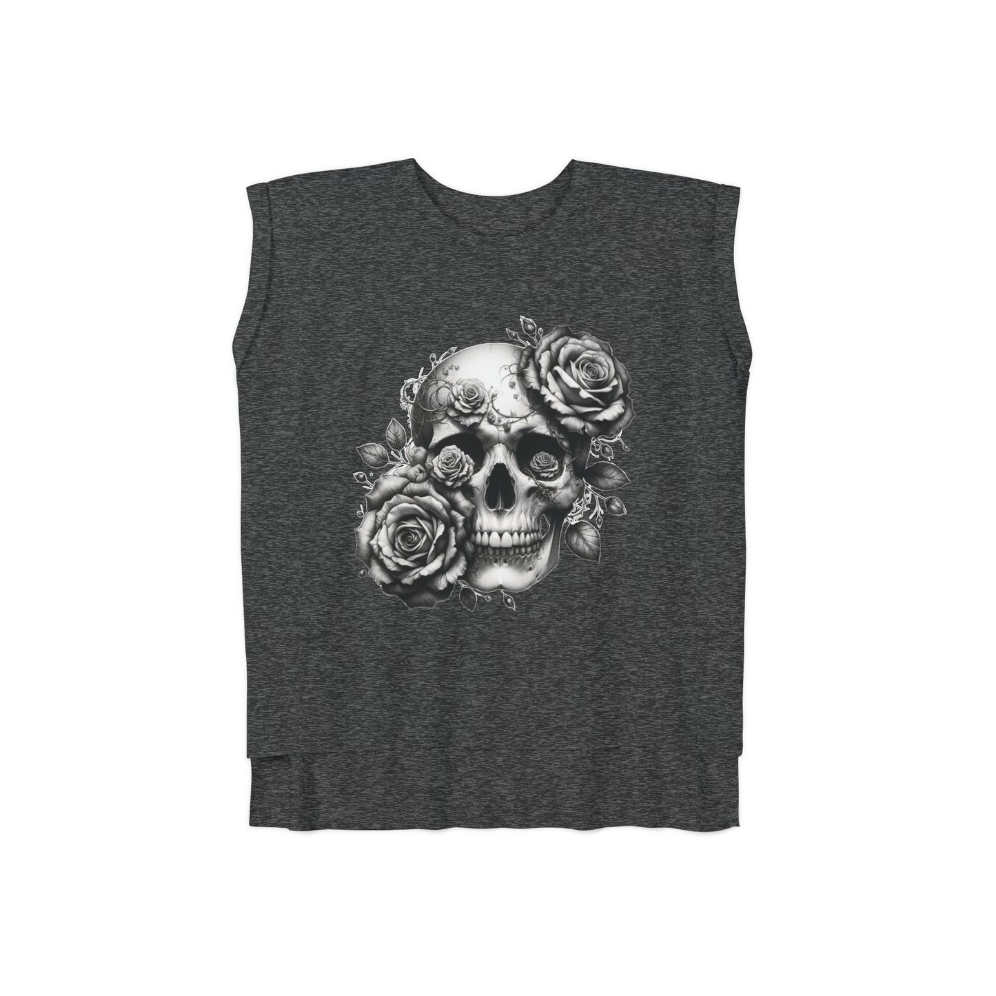 Floral Skull Muscle Tee