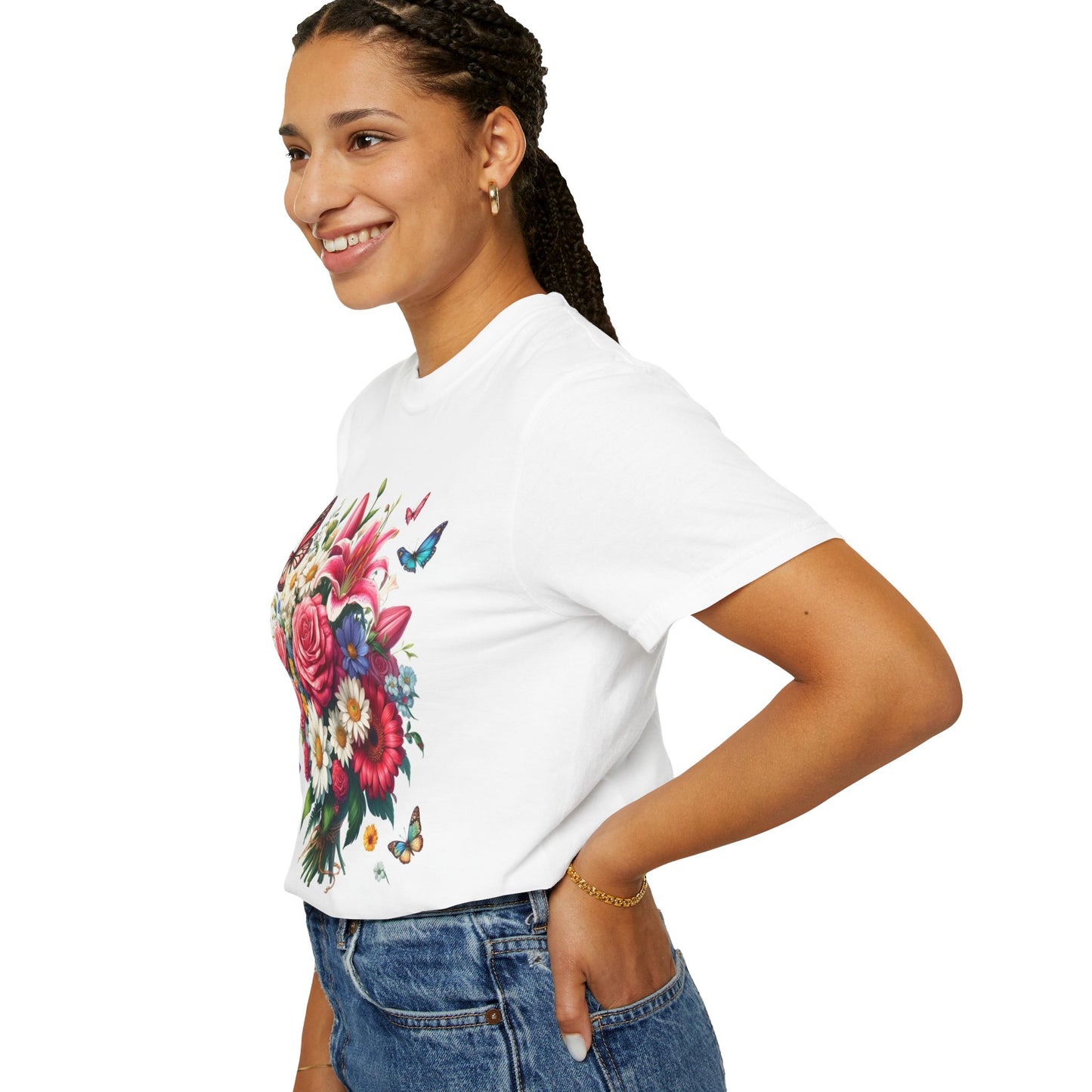 Pretty Flowers Unisex Garment-Dyed T-shirt