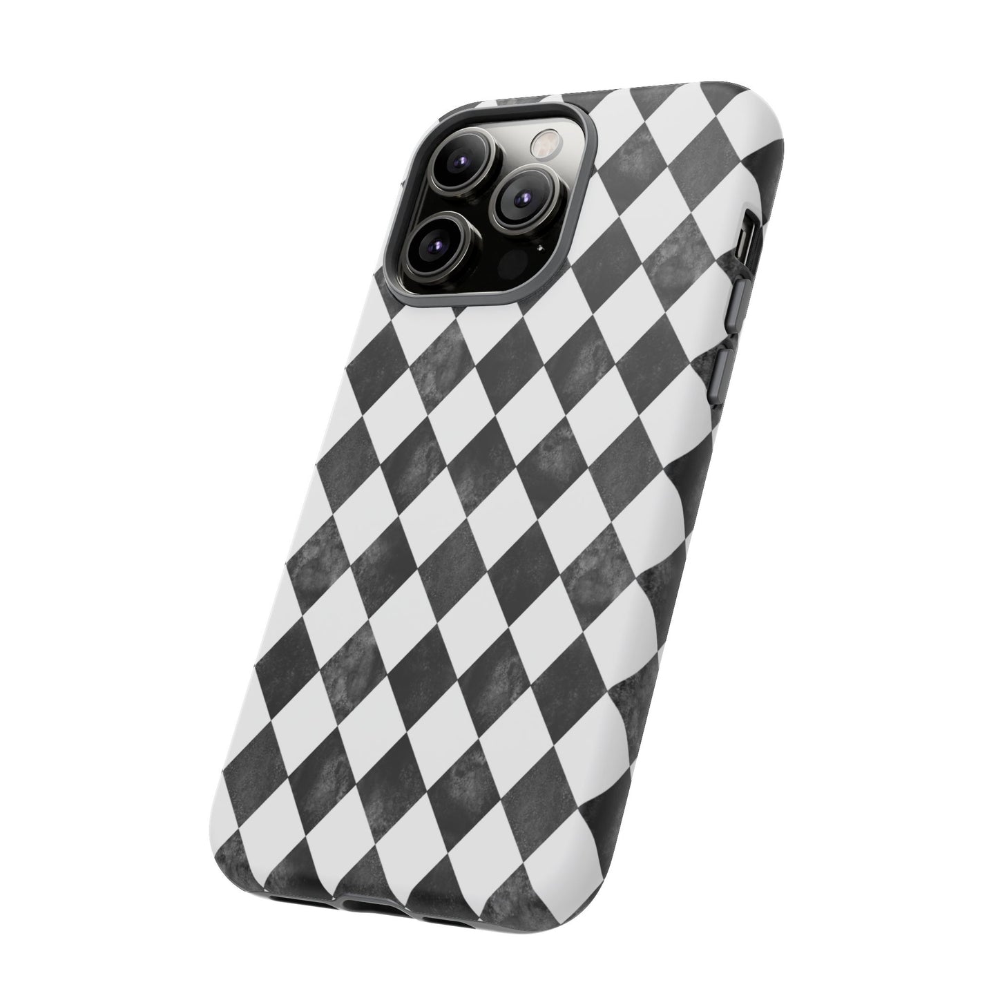 Vintage Harlequin Black & White iPhone Case