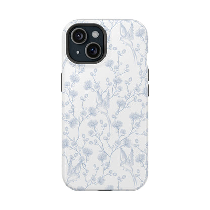 Bluebird Blossom Magnetic iPhone Case