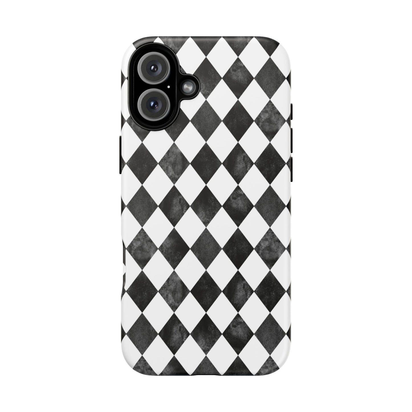 Vintage Harlequin Black & White iPhone Case