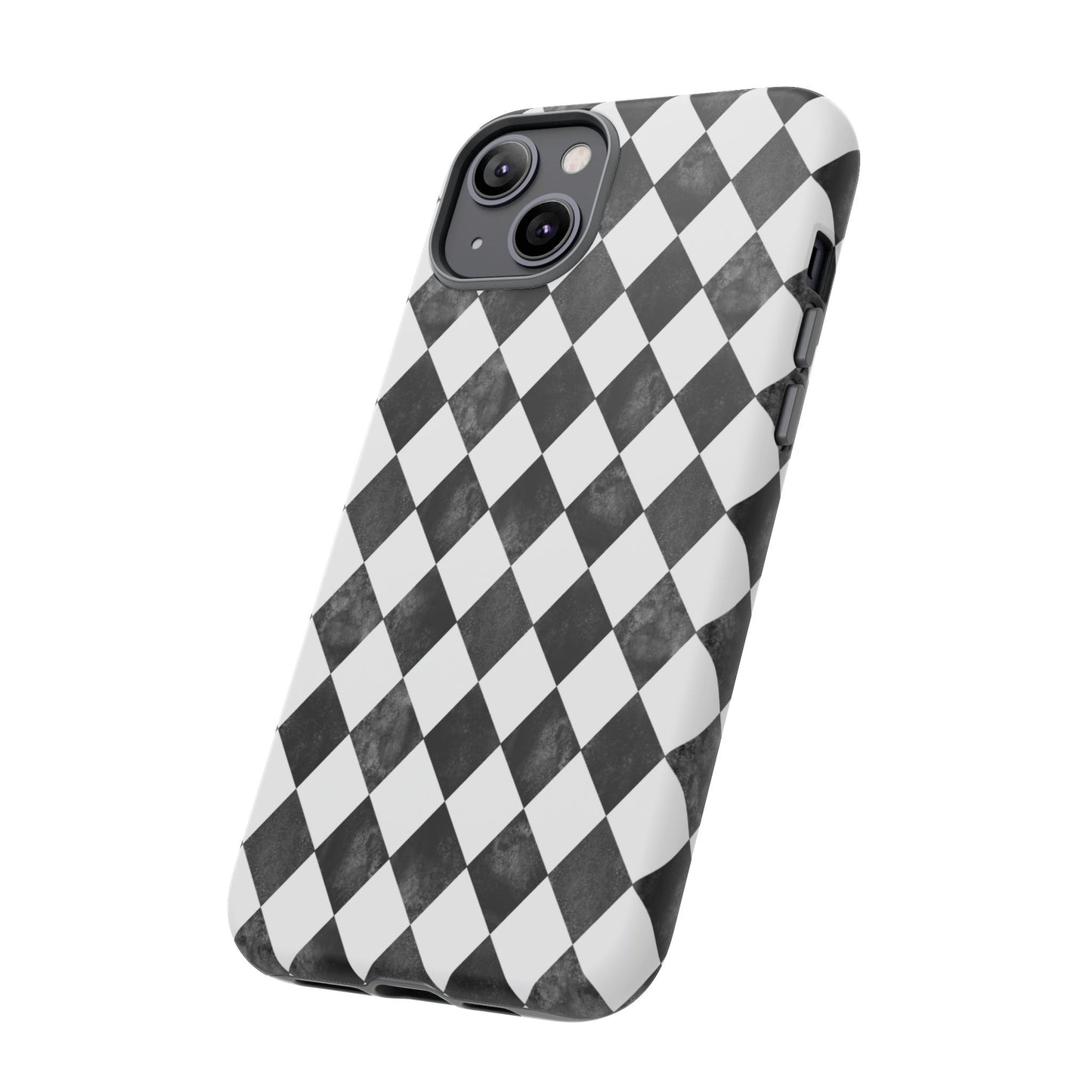 Vintage Harlequin Black & White iPhone Case