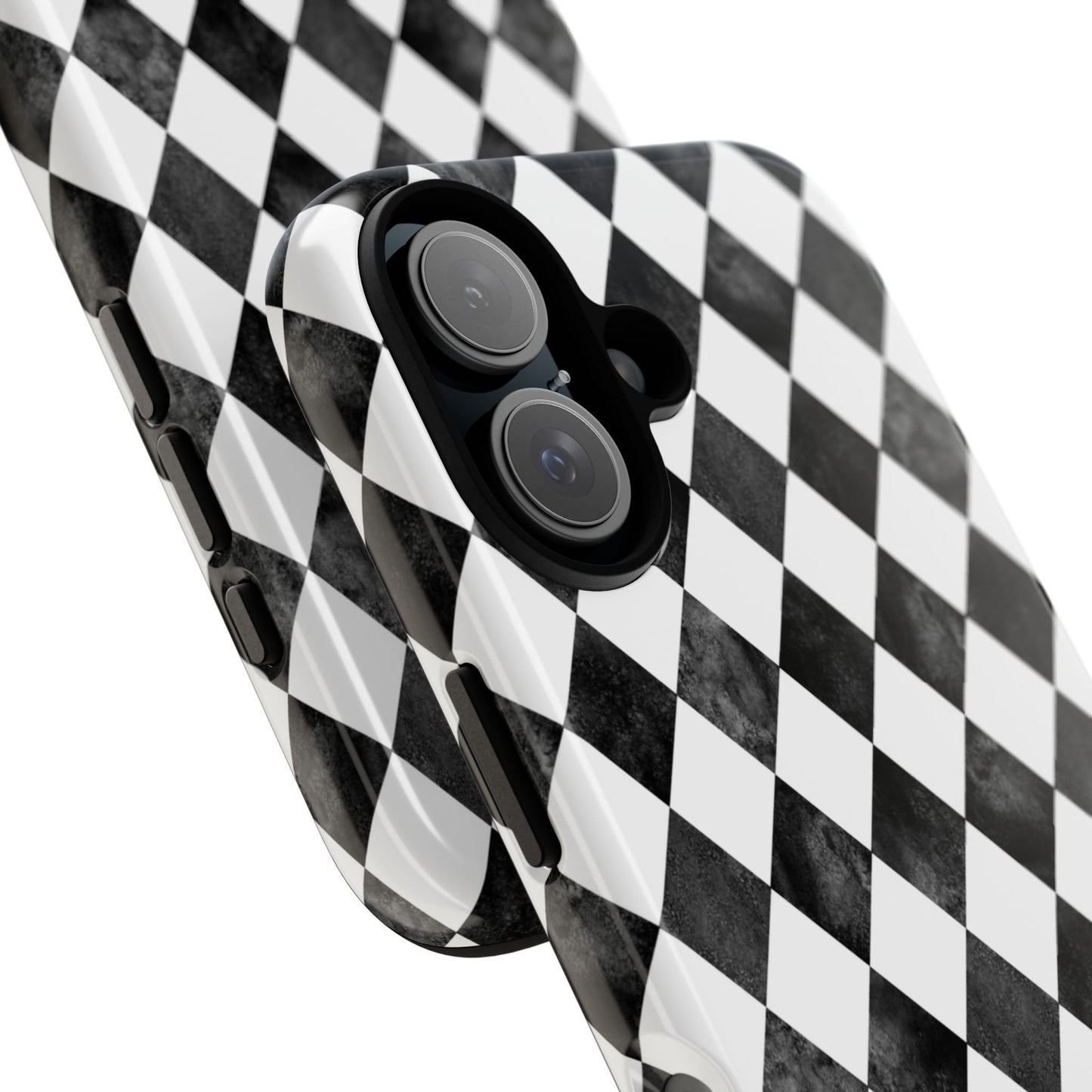 Vintage Harlequin Black & White iPhone Case
