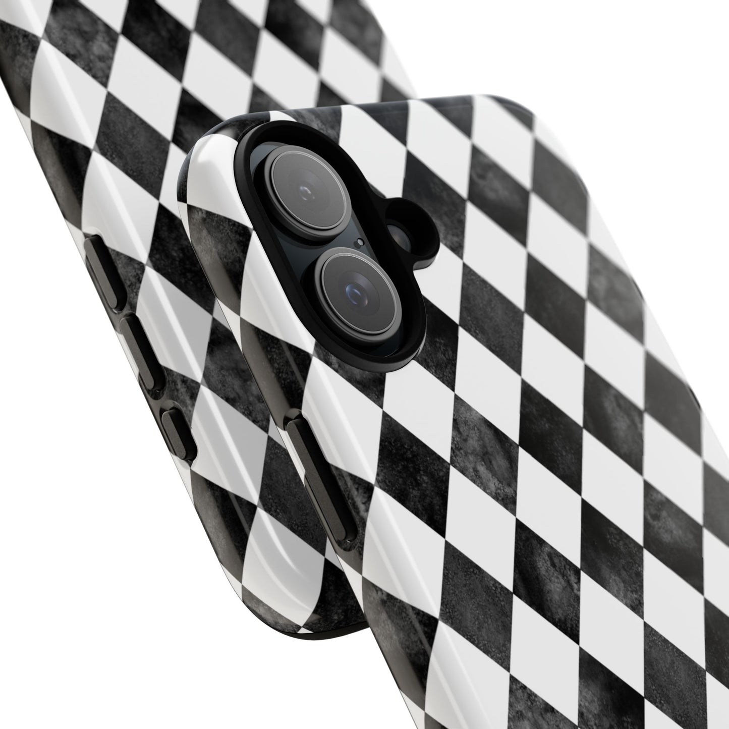 Vintage Harlequin Black & White iPhone Case