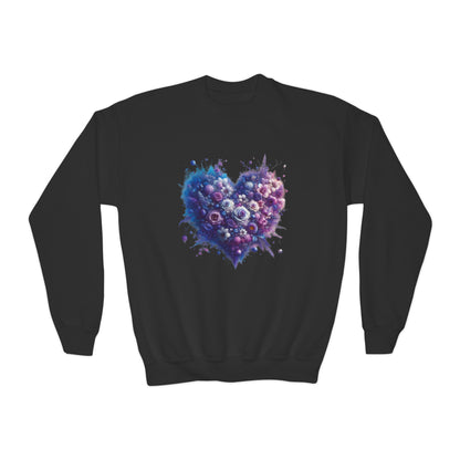 Kids Floral Heart Sweatshirt