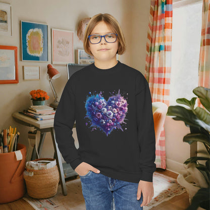 Kids Floral Heart Sweatshirt
