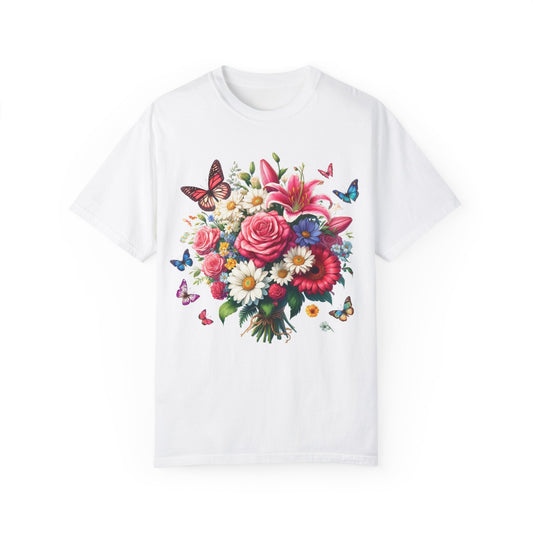Pretty Flowers Unisex Garment-Dyed T-shirt