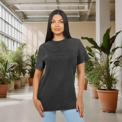 A Little Ray of Pitch Black Acid Washed Tee