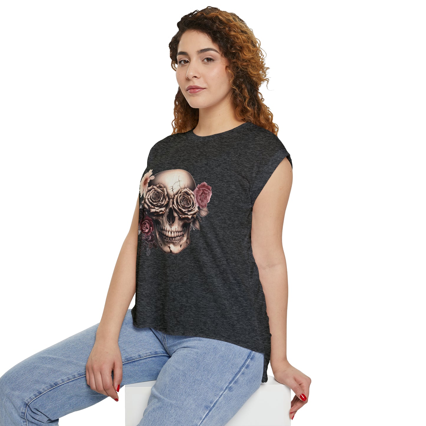 Rustic Garden Skull Muscle Tee