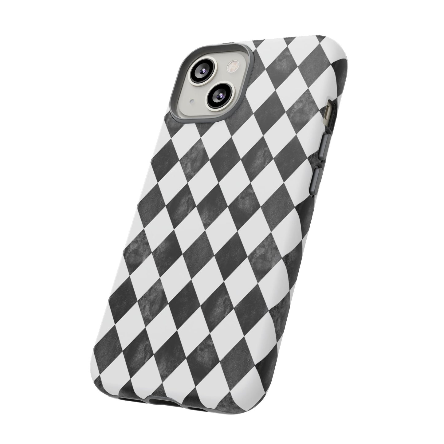 Vintage Harlequin Black & White iPhone Case