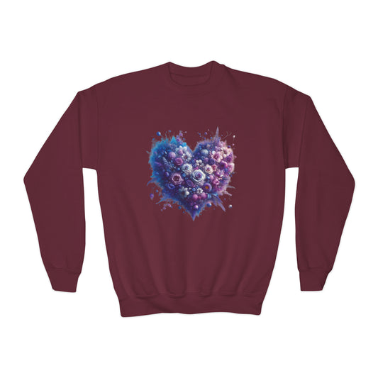 Kids Floral Heart Sweatshirt
