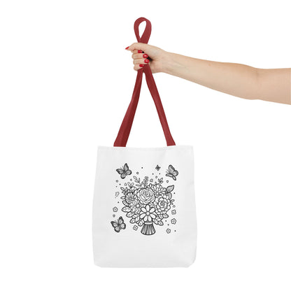 Color Me Flowers Tote Bag