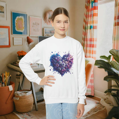 Kids Floral Heart Sweatshirt