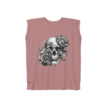 Floral Skull Muscle Tee