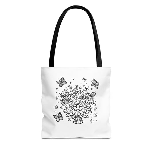 Color Me Flowers Tote Bag