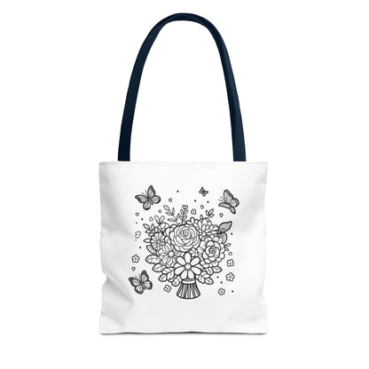 Color Me Flowers Tote Bag