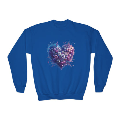 Kids Floral Heart Sweatshirt