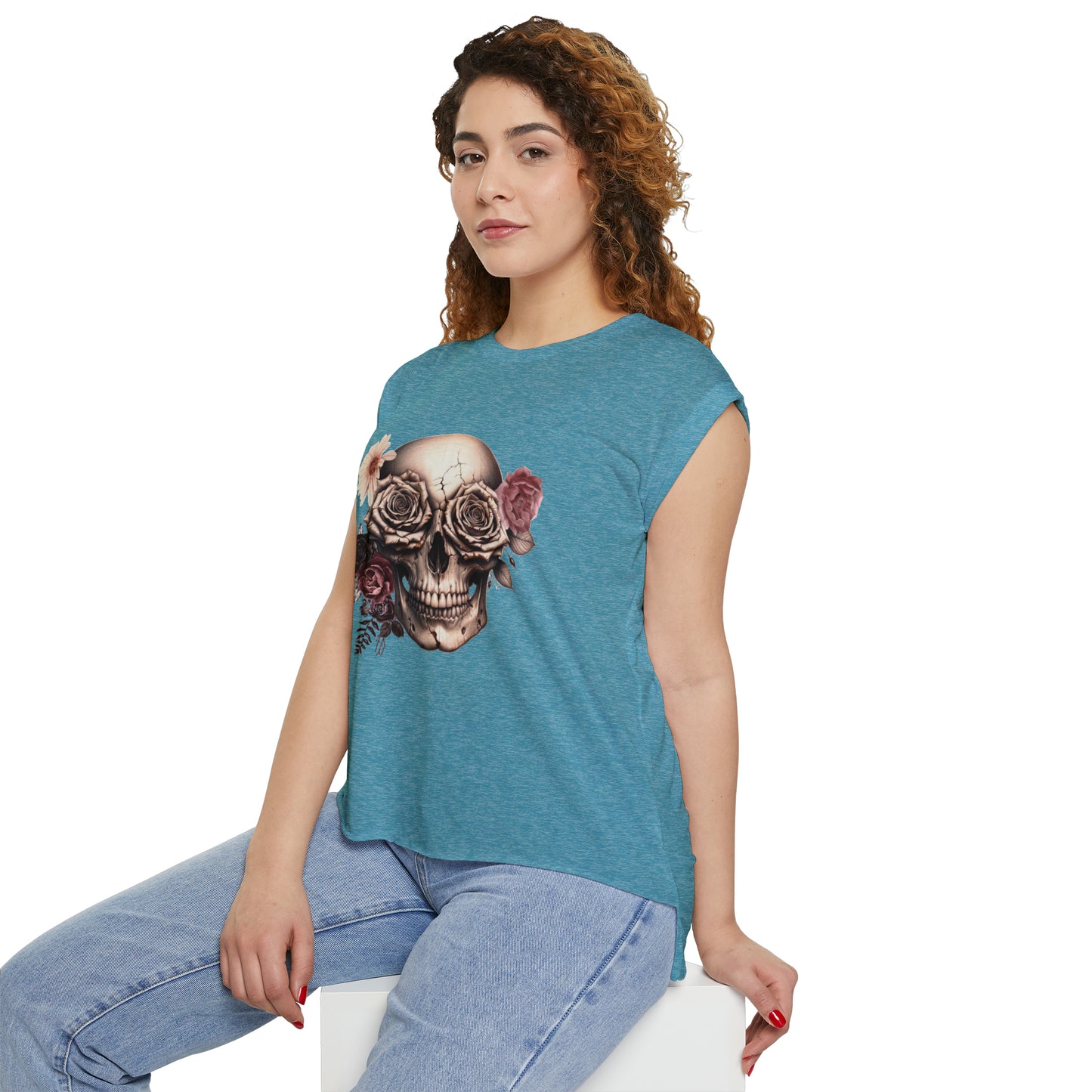 Rustic Garden Skull Muscle Tee