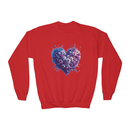 Kids Floral Heart Sweatshirt