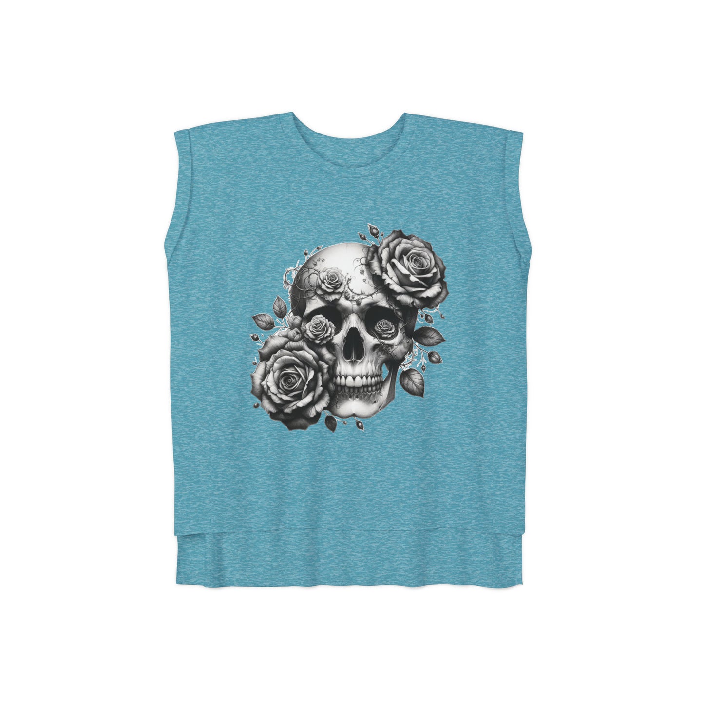 Floral Skull Muscle Tee