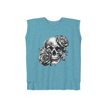 Floral Skull Muscle Tee