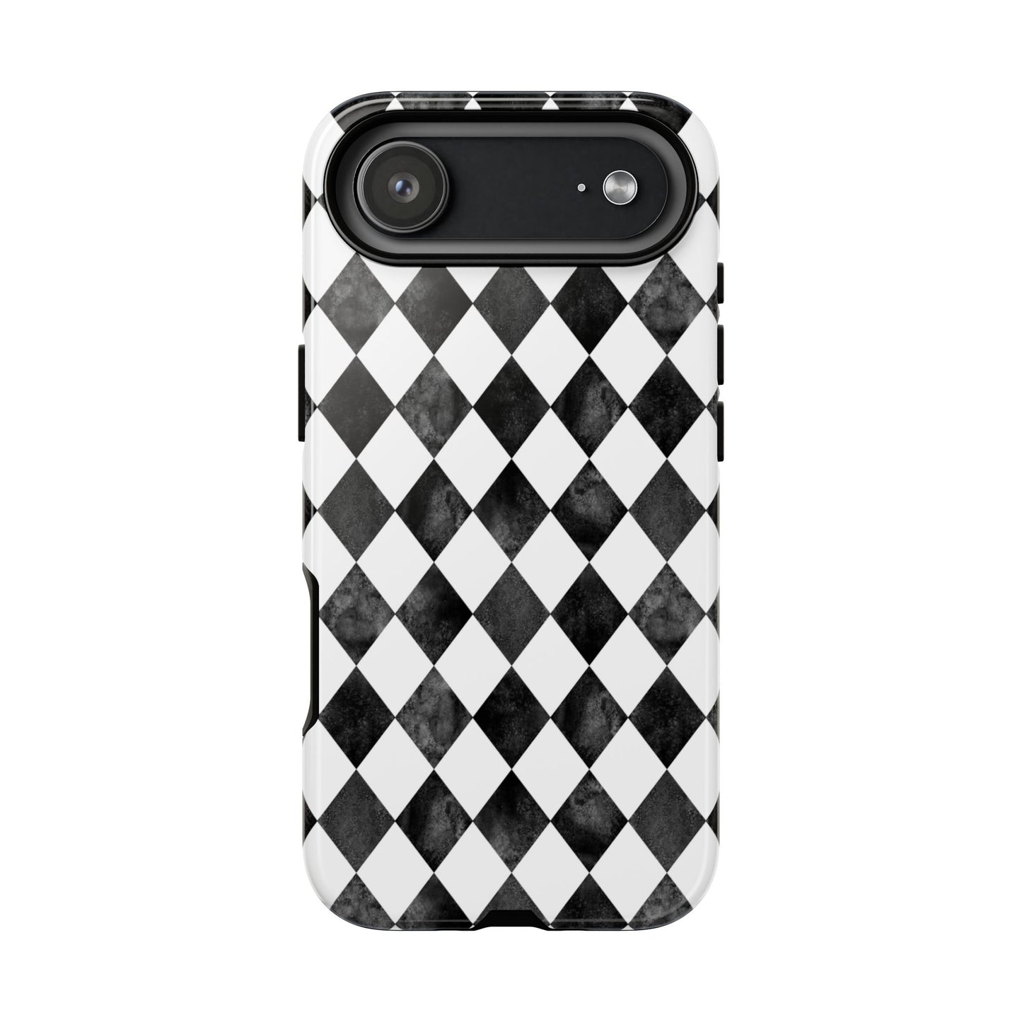 Vintage Harlequin Black & White iPhone Case