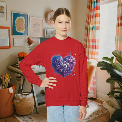 Kids Floral Heart Sweatshirt