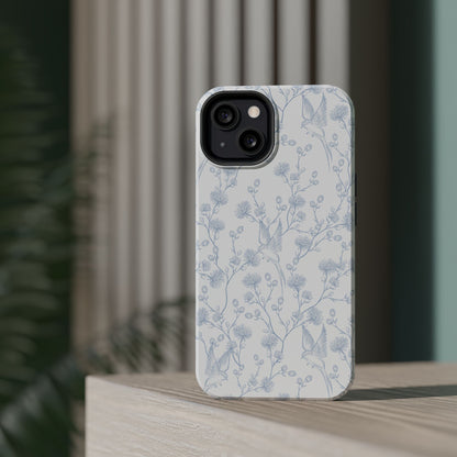 Bluebird Blossom Magnetic iPhone Case