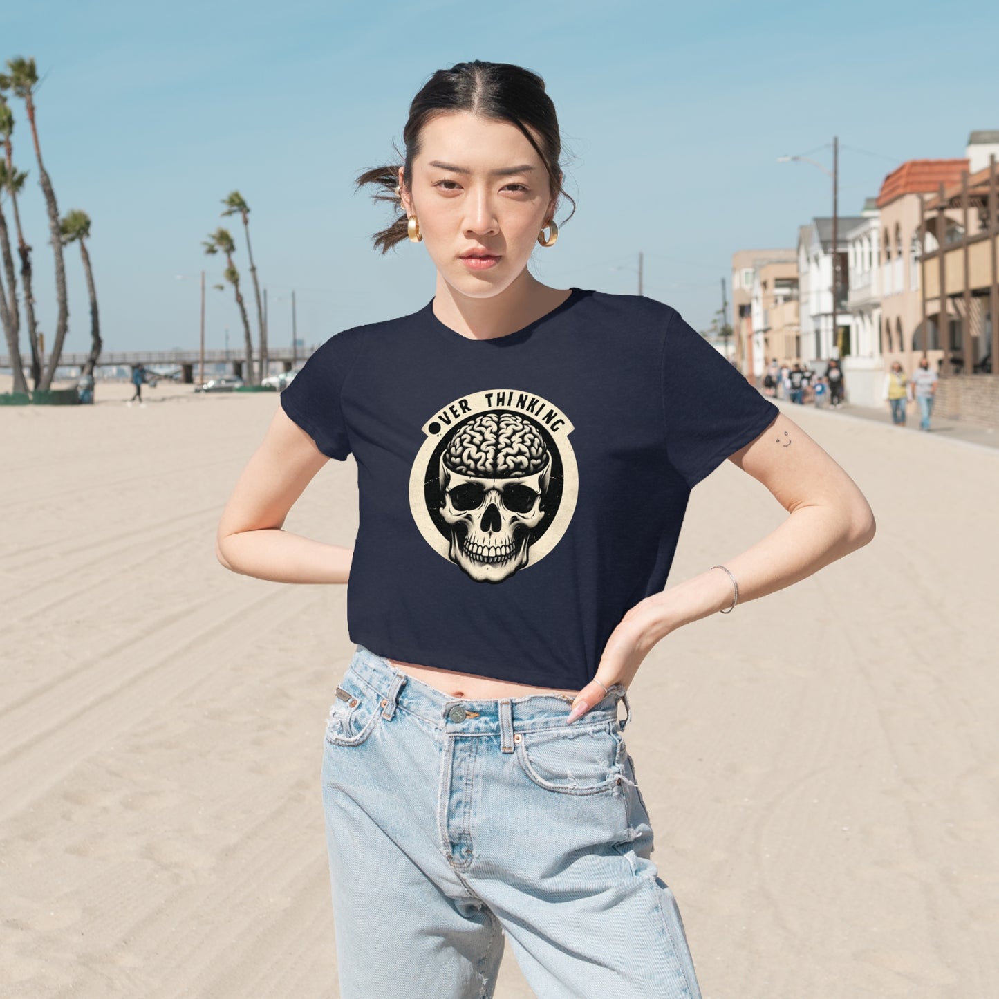 Overthinking Skelly Crop Top