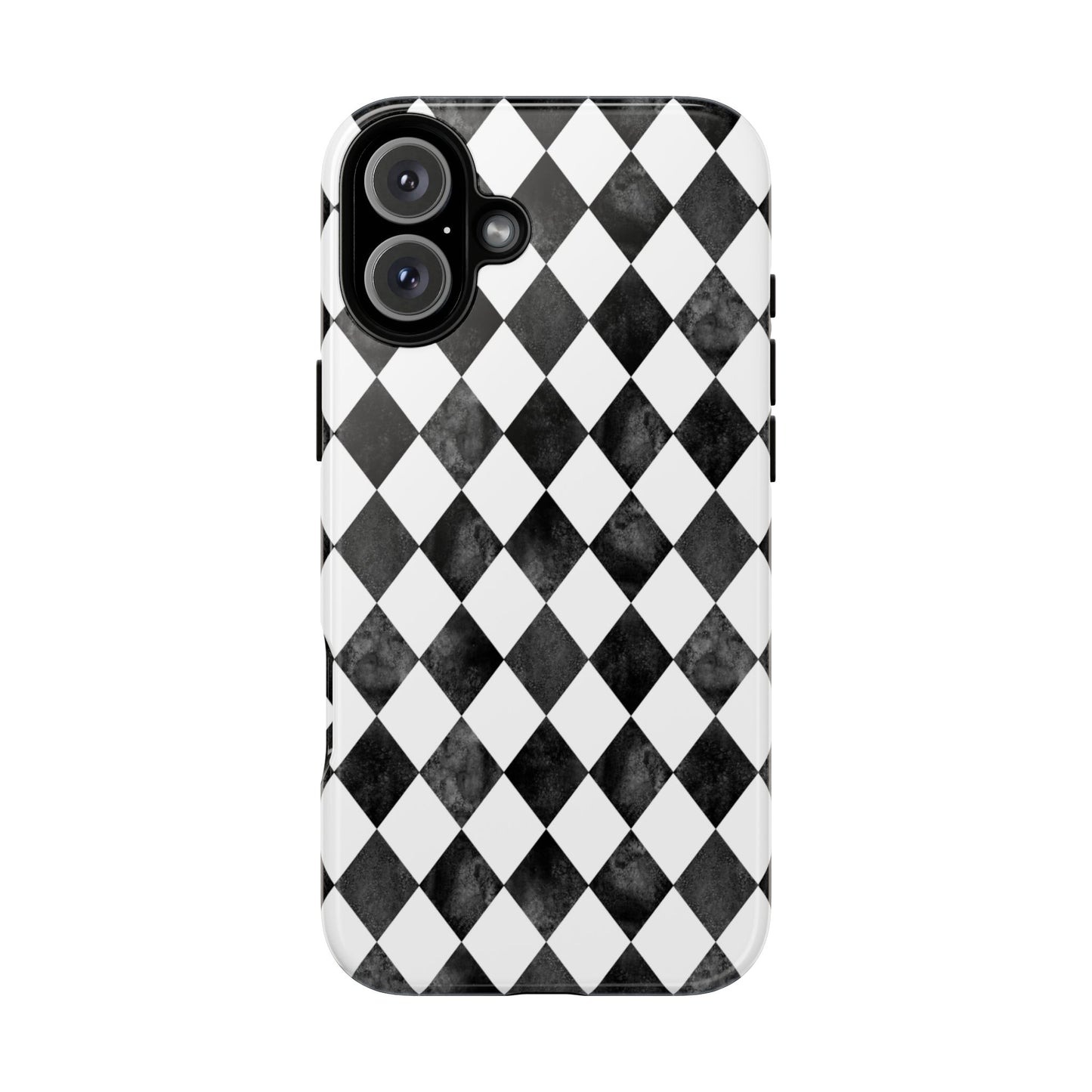 Vintage Harlequin Black & White iPhone Case