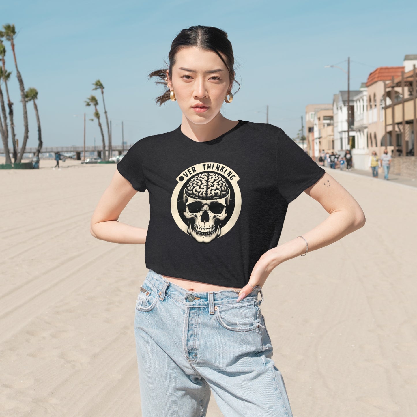 Overthinking Skelly Crop Top