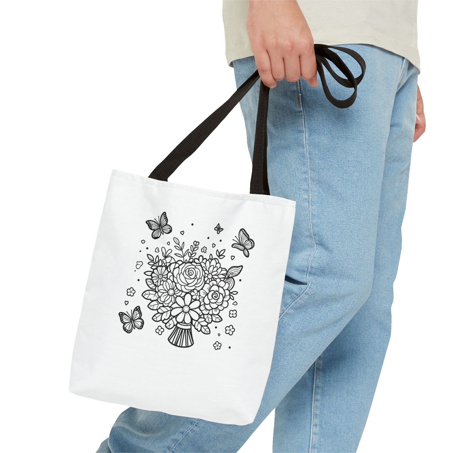 Color Me Flowers Tote Bag