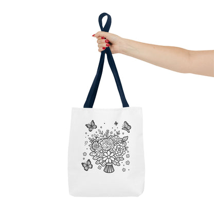 Color Me Flowers Tote Bag