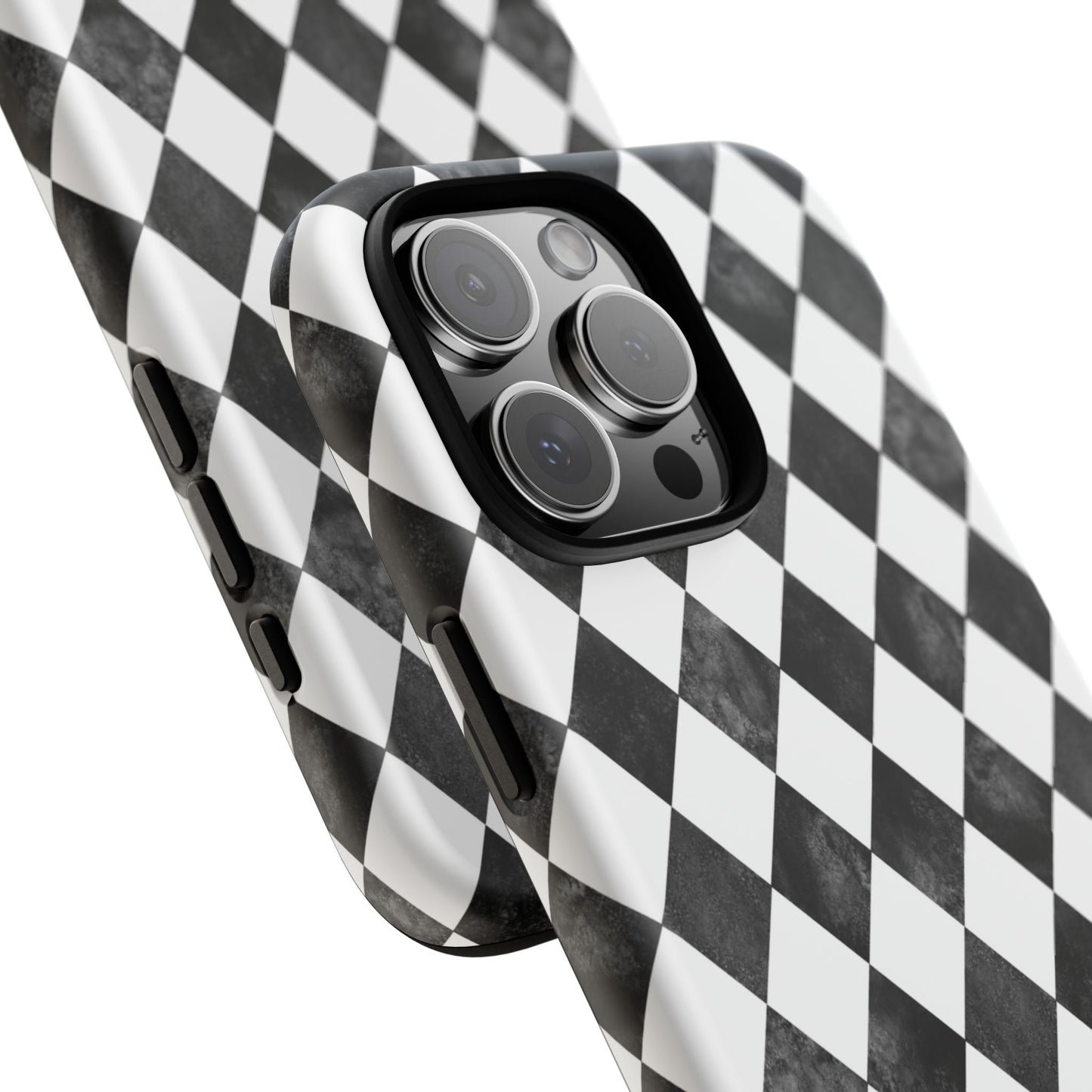 Vintage Harlequin Black & White iPhone Case