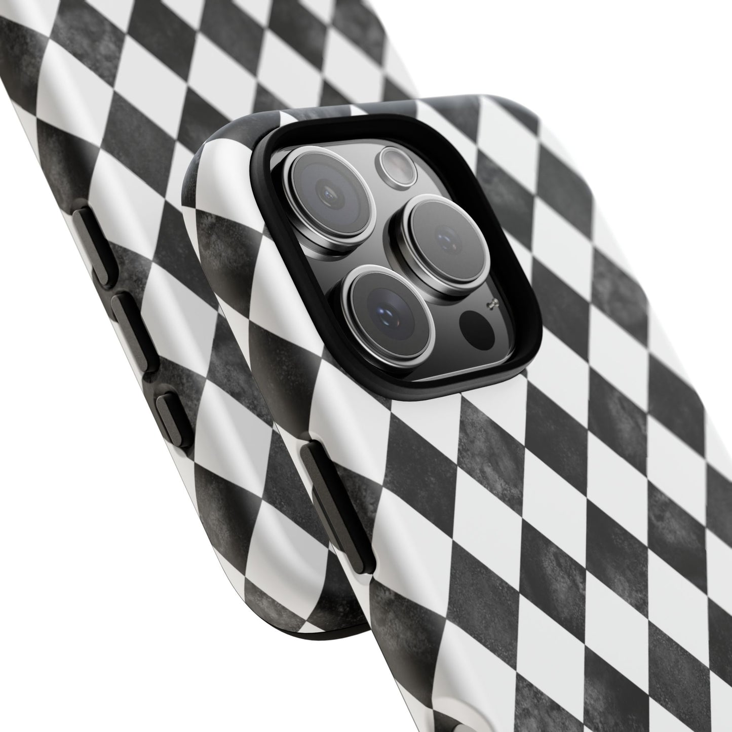 Vintage Harlequin Black & White iPhone Case