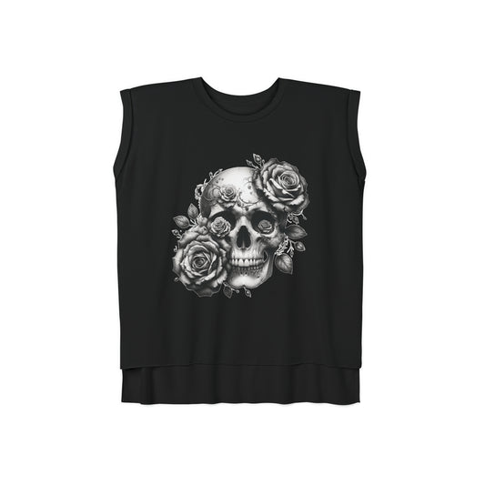 Floral Skull Muscle Tee