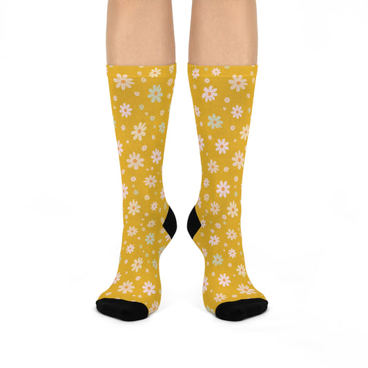 Retro Daisy Crew Sock
