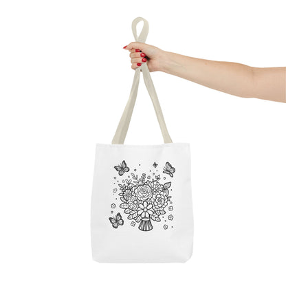 Color Me Flowers Tote Bag