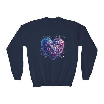 Kids Floral Heart Sweatshirt