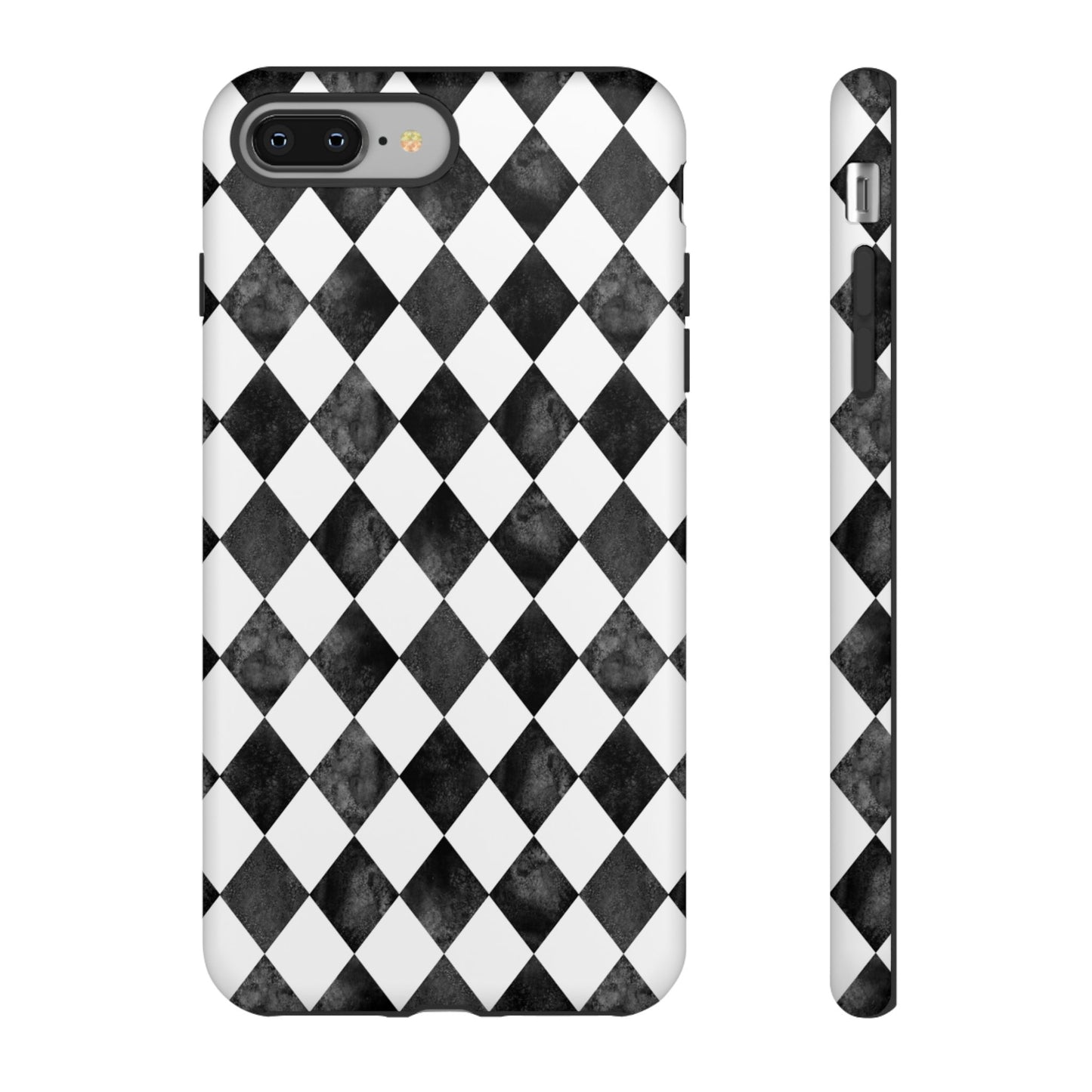 Vintage Harlequin Black & White iPhone Case