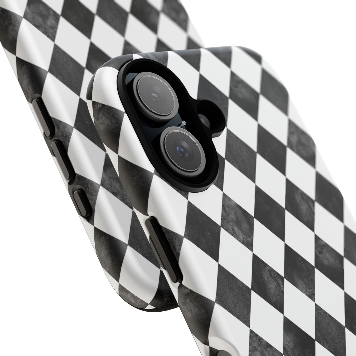 Vintage Harlequin Black & White iPhone Case