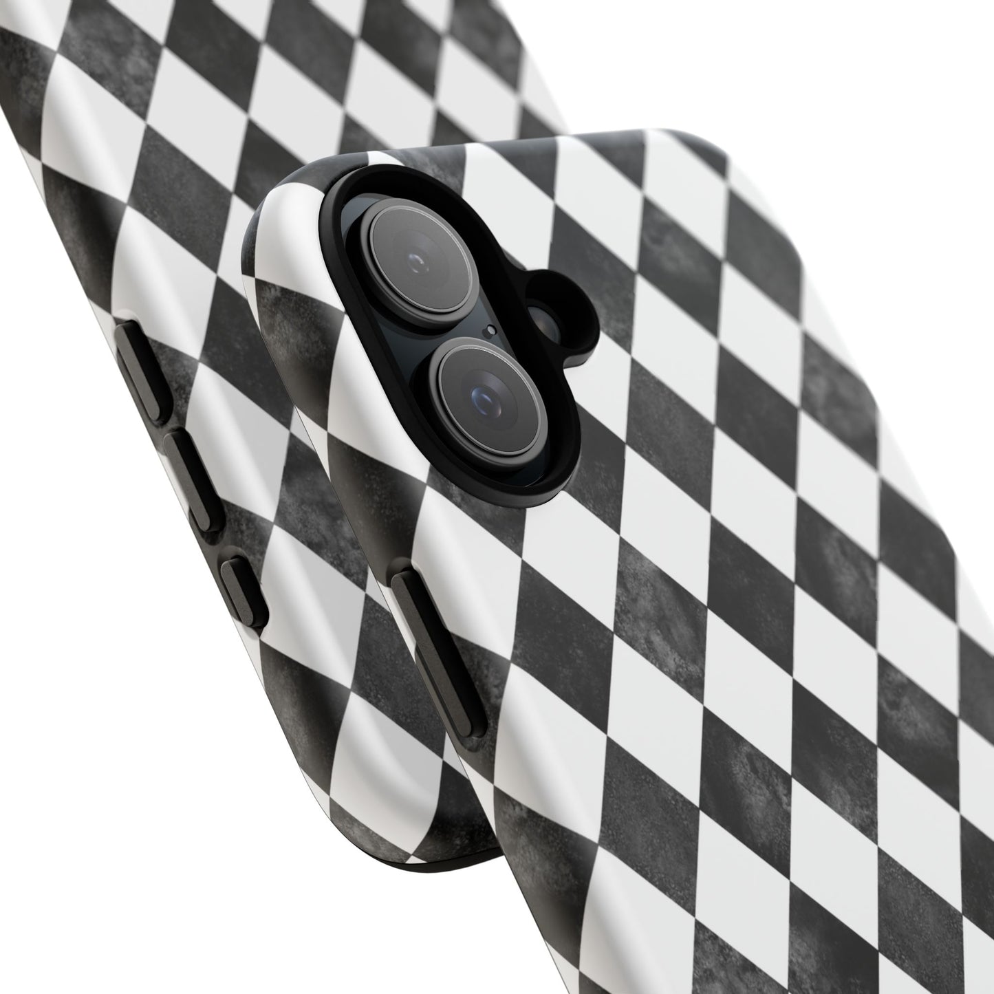 Vintage Harlequin Black & White iPhone Case