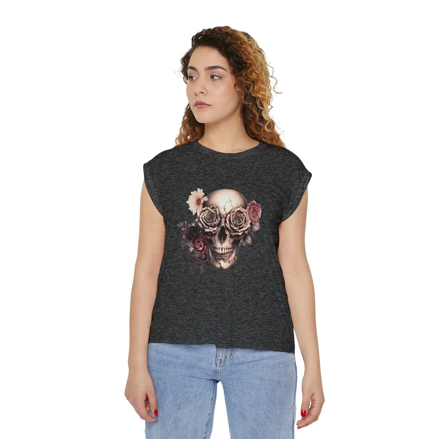 Rustic Garden Skull Muscle Tee