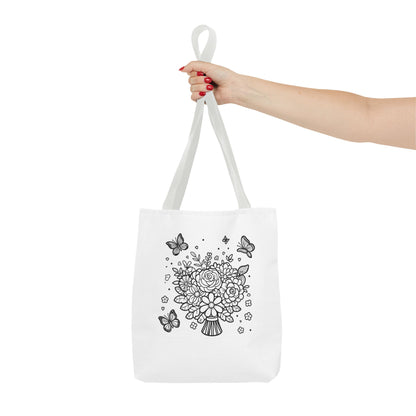 Color Me Flowers Tote Bag