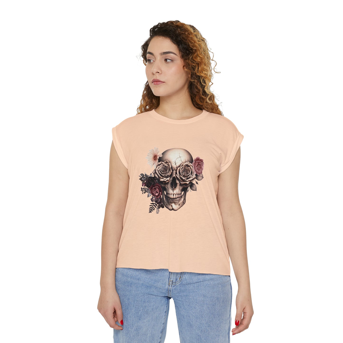 Rustic Garden Skull Muscle Tee