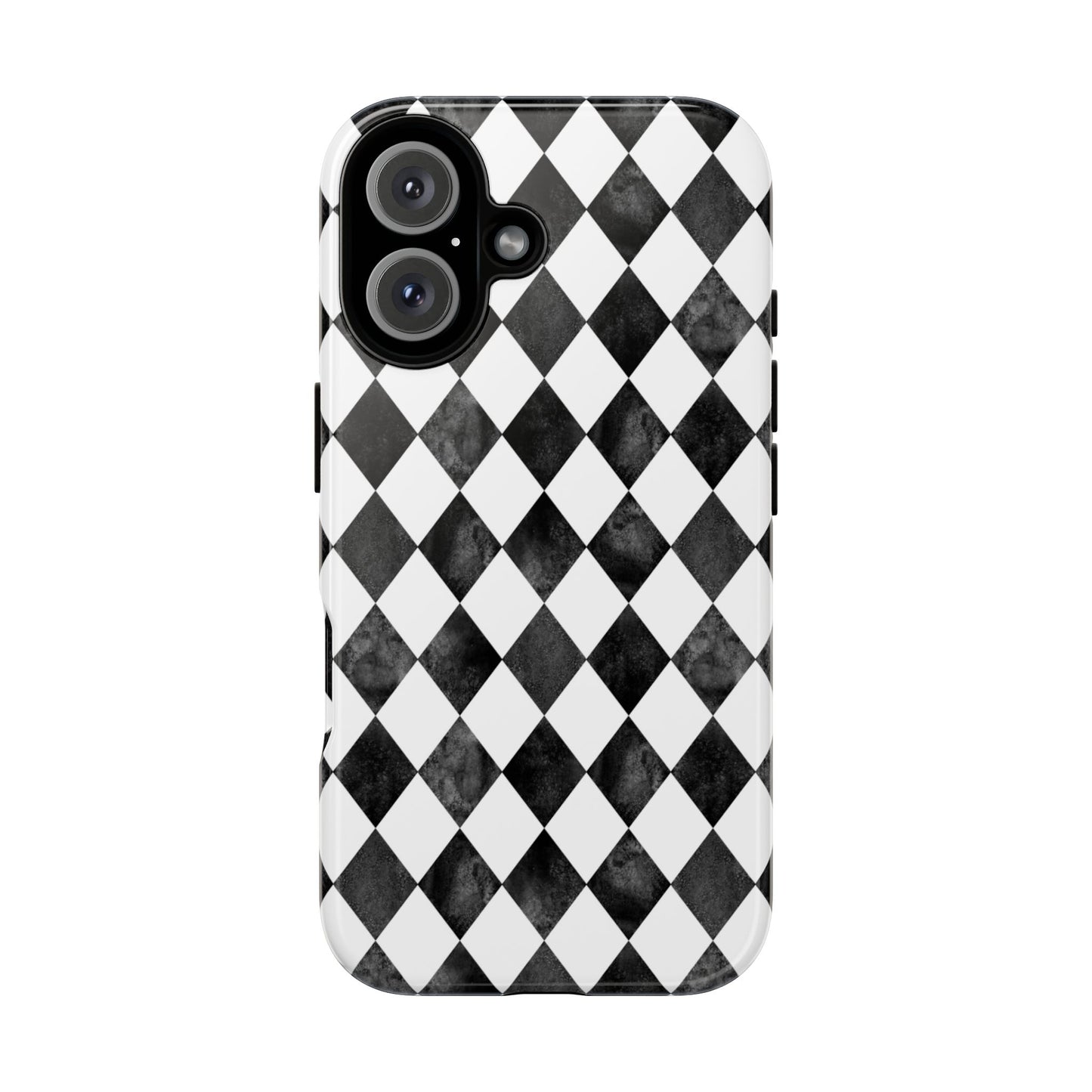 Vintage Harlequin Black & White iPhone Case