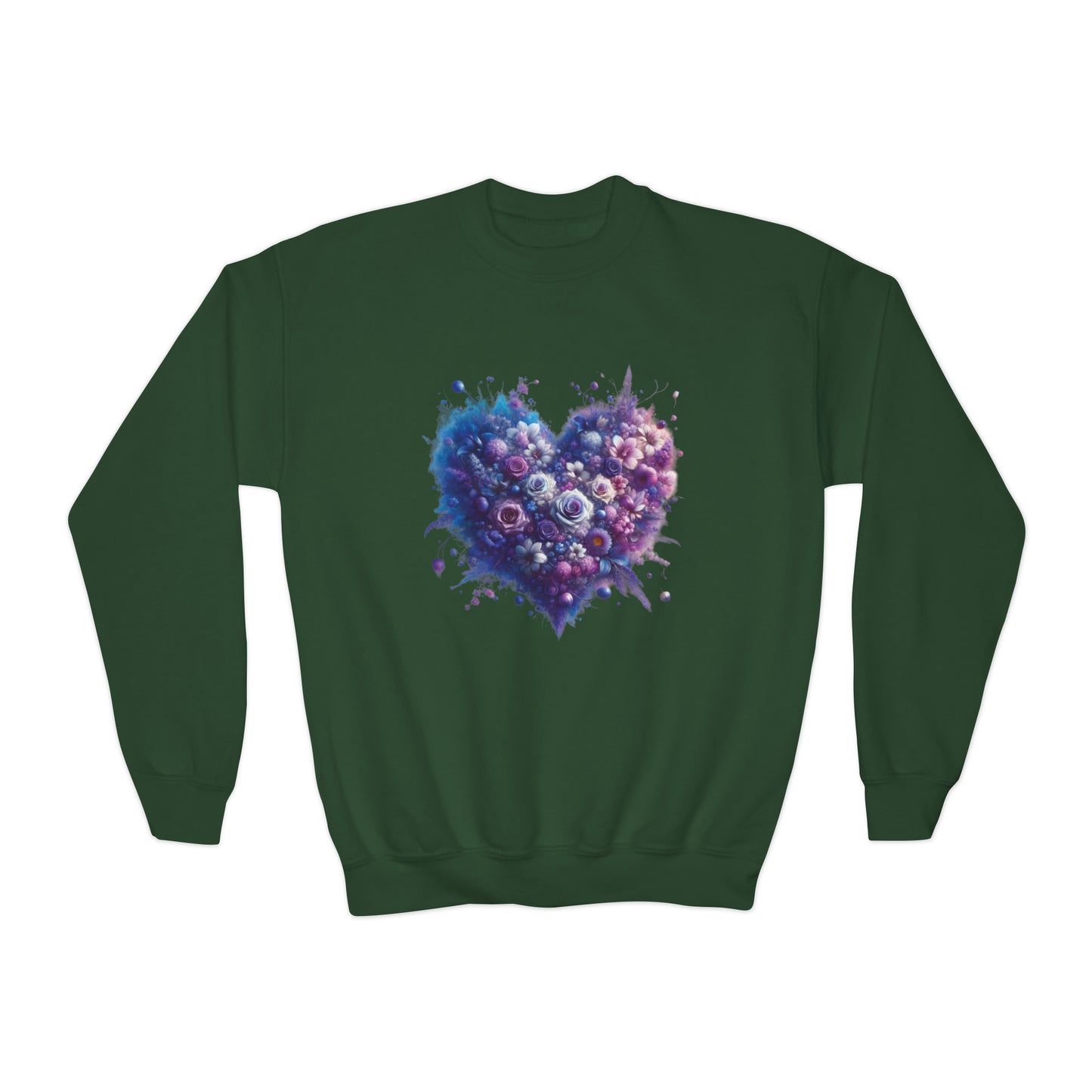 Kids Floral Heart Sweatshirt