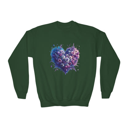 Kids Floral Heart Sweatshirt