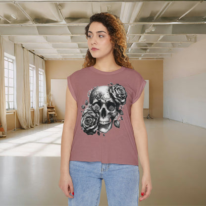 Floral Skull Muscle Tee